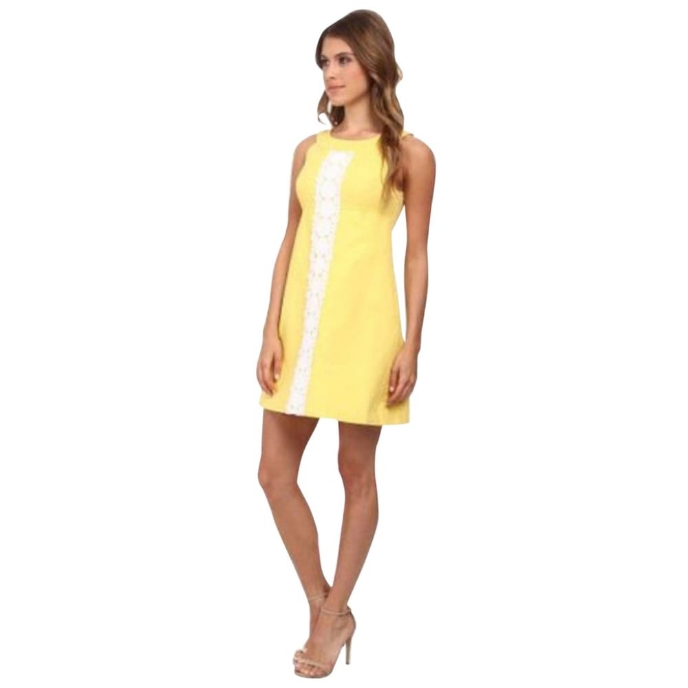 Lilly Pulitzer Railee St Tropez Yellow Shift Dress 12